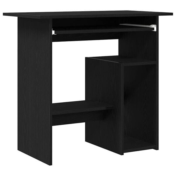 vidaXL Escritorio roble negro 80x45x74 cm madera de ingeniería