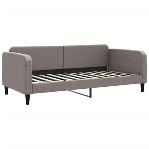 vidaXL Sof&aacute; cama sin colch&oacute;n tela taupe 90x200 cm