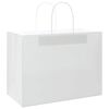 vidaXL Bolsas de papel con asas 250 uds blanca 32x17x25 cm