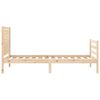 vidaXL Estructura de cama con cabecero madera maciza 90x200 cm