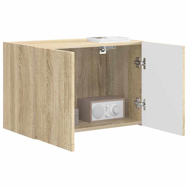 vidaXL Mueble de TV Montado en la Pared Roble Sonoma 59,5 x 31 x 40 cm
