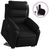 vidaXL Sill&oacute;n reclinable elevable cuero artificial negro