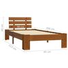 vidaXL Estructura cama sin colch&oacute;n madera pino marr&oacute;n miel 90x200 cm