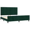 vidaXL Estructura cama sin colch&oacute;n terciopelo verde oscuro 160x200 cm