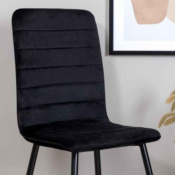 Venture Home Sillas de comedor 2 unidades Windu terciopelo negro