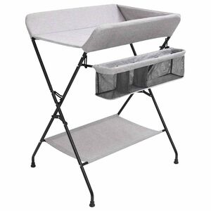 vidaXL Mesa cambiadora hierro gris claro