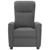 vidaXL Sill&oacute;n reclinable de tela gris oscuro