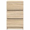 vidaXL Mesilla de noche con 3 cajones roble Sonoma 39x35x65 cm