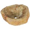 vidaXL Lavabo de piedra fósil color crema 45x35x15 cm