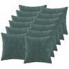 vidaXL Funda de almohada 12 uds. HEERLEN Azul mar 45 x 45 cm