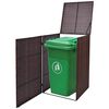vidaXL Cobertizo para contenedor de basura Marr&oacute;n 76 x 78 x 123 cm
