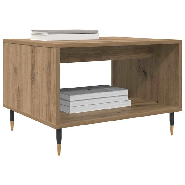 vidaXL Mesa de Caf&eacute; Roble artisan 60 x 50 x 40 cm Madera contrachapada