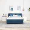 vidaXL Cama tipo Box Spring con colch&oacute;n Azul 140 x 190 cm tela