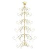 vidaXL &Aacute;rbol de Navidad de metal con soporte Dorado 150 cm