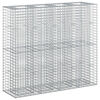 vidaXL Cama elevada de gavi&oacute;n 2 pcs Plateado 170 x 50 x 150 cm