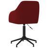vidaXL Sillas de comedor giratorias 4 unidades terciopelo rojo tinto