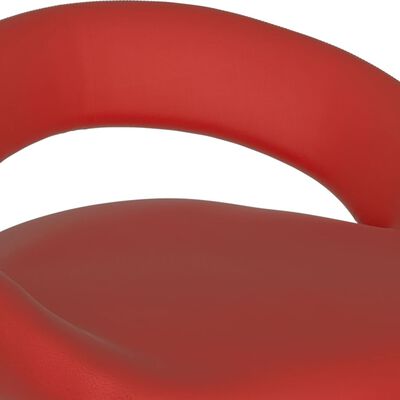 vidaXL Sillas de comedor giratorias 2 uds cuero sintético rojo tinto
