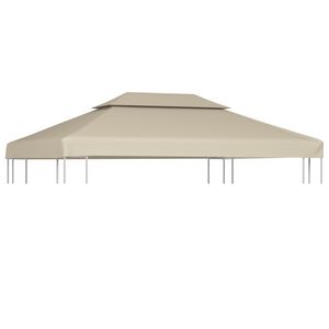 vidaXL Cubierta de repuesto de cenador 310 g/m&sup2; beige 3x4 m