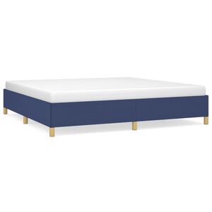 vidaXL Cama sin colch&oacute;n tela azul 200x200 cm
