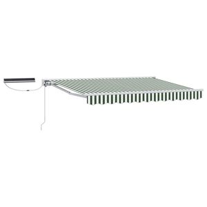vidaXL Toldo Retr&aacute;ctil El&eacute;ctrico Verde y blanco 2,5 x 2 m