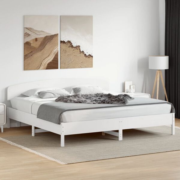 vidaXL Cabecero de cama madera maciza de pino blanco 180 cm