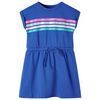vidaXL Vestido infantil con cord&oacute;n azul cobalto 128