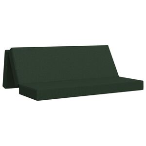 vidaXL Sof&aacute; Cama Plegable 180 x 67 x 45 cm Verde oscuro