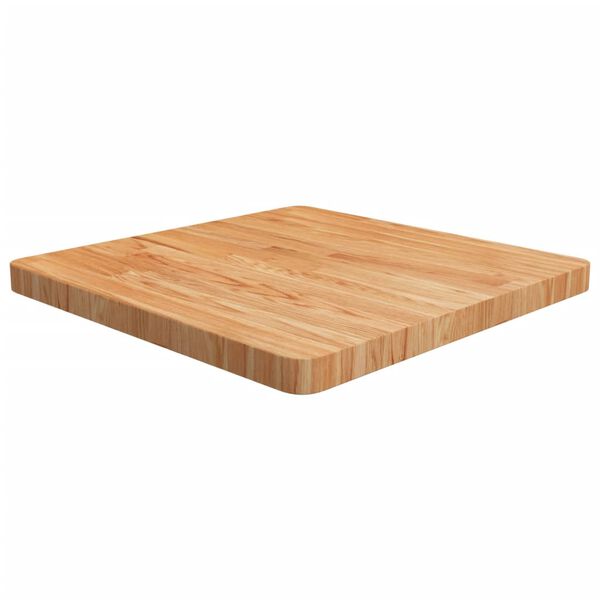 vidaXL Tablero de mesa cuadrada madera roble marr&oacute;n claro 60x60x4 cm