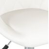 vidaXL Sillas de comedor giratorias 4 unidades cuero sint&eacute;tico blanco