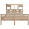 vidaXL Cama con estanter&iacute;a sin colch&oacute;n madera maciza de pino 135x190cm