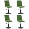 vidaXL Sillas de comedor giratorias 4 unidades terciopelo verde oscuro