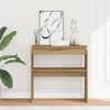 vidaXL Mesa consola madera de ingenier&iacute;a roble artesanal 80x30x80 cm