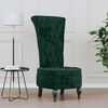 vidaXL Sillón de respaldo alto con botones terciopelo verde oscuro