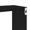vidaXL Estantes cubo de pared 4 unidades negro brillo 22x15x22 cm