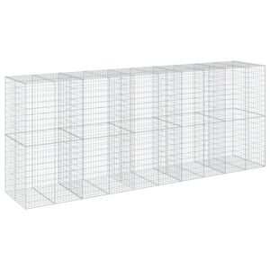 vidaXL Cesta de gaviones con cubierta hierro galvanizado 500x100x200cm