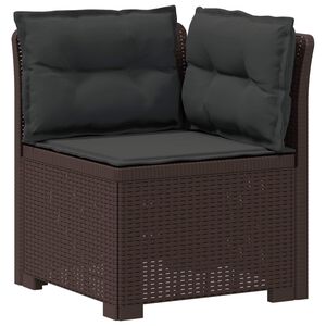vidaXL Sill&oacute;n Individual de Jard&iacute;n con Cojines Apariencia de Ratan PP