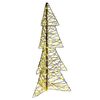 vidaXL &Aacute;rbol de Navidad 160 LED Blanco C&aacute;lido 150 cm Rat&aacute;n