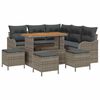 vidaXL Conjunto de sof&aacute; de jard&iacute;n 9 uds. 8-N&uacute;mero de plazas Gris