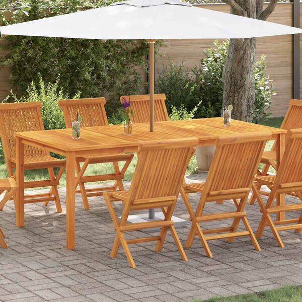 vidaXL Mesa de jard&iacute;n madera maciza de acacia 200x100x74 cm