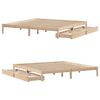 vidaXL Estructura de cama sin colch&oacute;n madera maciza de pino 180x200 cm