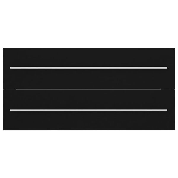 vidaXL Armario para lavabo madera contrachapada negro 100x38,5x48 cm