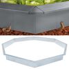 vidaXL Valla para caracoles de acero galvanizado 261x25 cm