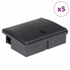 vidaXL Trampas para ratones 5 uds. negro 13x10x4 cm