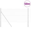 vidaXL Poste de Valla Plateado 50 x 1 m (malla de 13 mm) Acero