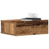 vidaXL Mesitas de noche flotantes 2 uds madera vieja 40x32x15 cm