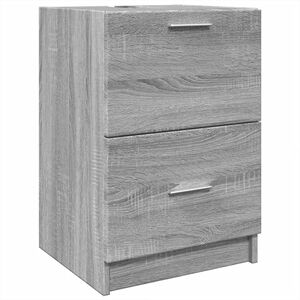 vidaXL Armario de lavabo madera de ingenier&iacute;a gris Sonoma 40x37x59 cm