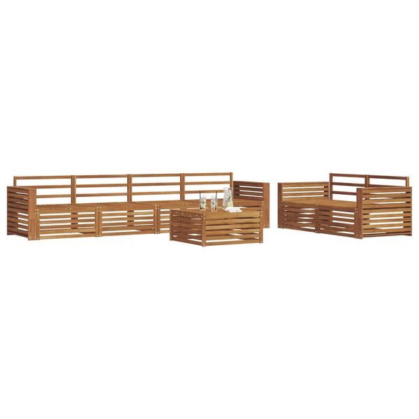 vidaXL Conjunto de sof&aacute;s de exterior 7 pcs Natural