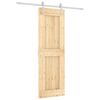 vidaXL Puerta corredera con herrajes madera maciza de pino 70x210 cm