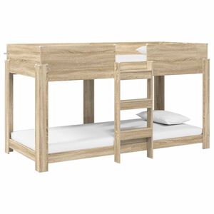 vidaXL Cama Litera para Ni&ntilde;os Roble Sonoma 90 x 200 cm