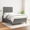 vidaXL Cama box spring con colch&oacute;n tela gris oscuro 120x190 cm